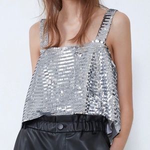 Sequin crop top